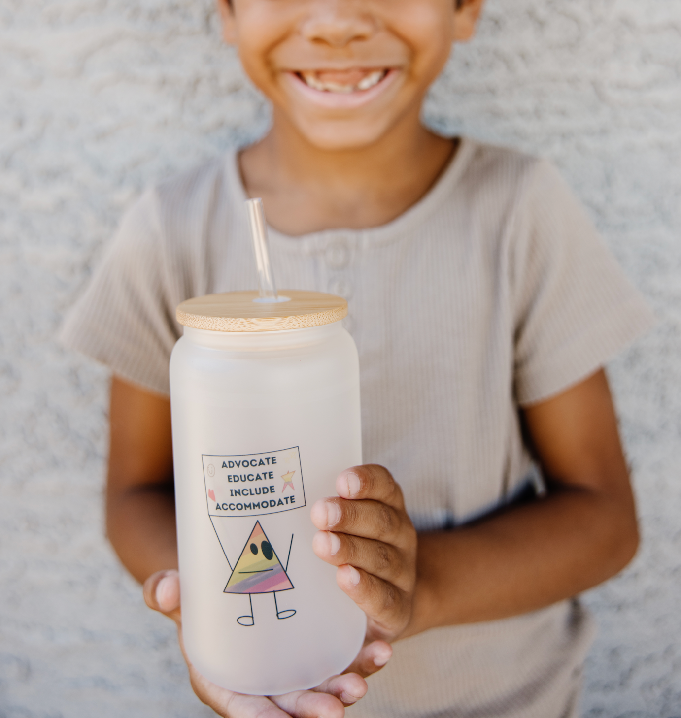 Raising awareness for autism - Frosted glass cup