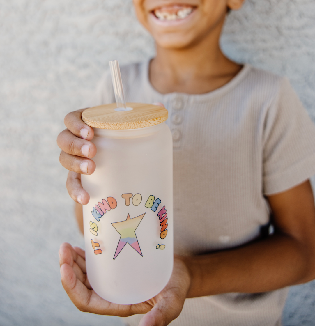 It is kind to be kind -  Frosted glass cup