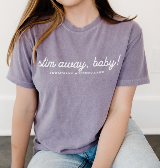 Stim away, baby - Adult heavy weight t-shirt