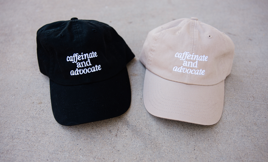 Advocate & caffeinate - dad hat