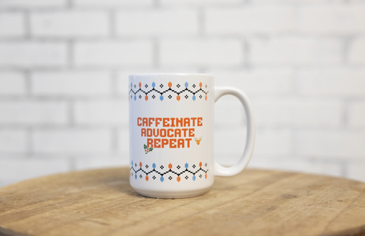 Caffeinate advocate coffee cup 15oz