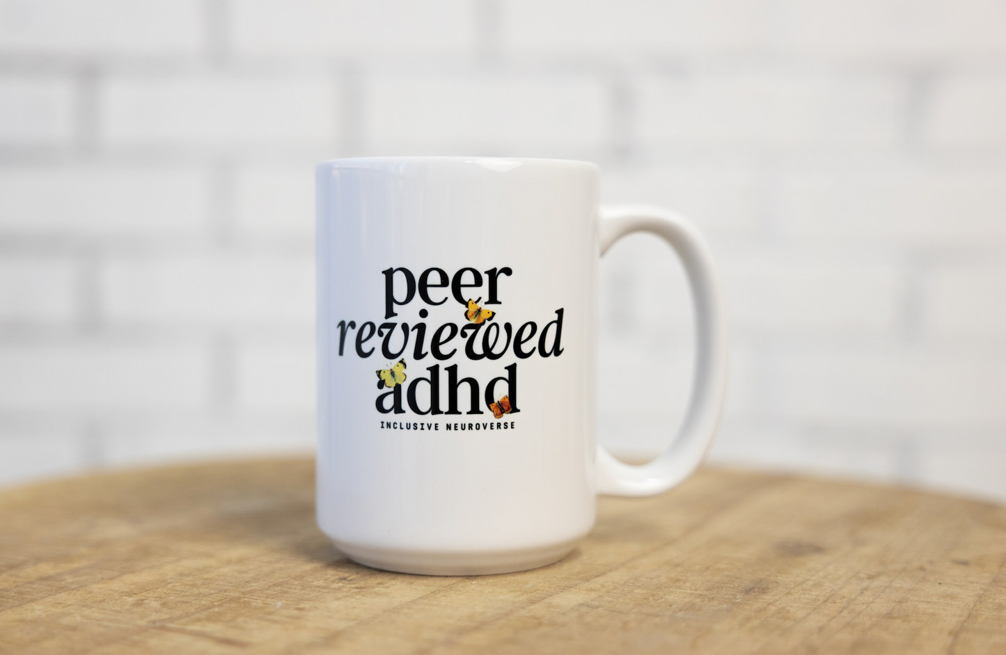 Peer reviewed (two colors) coffee cup 15oz