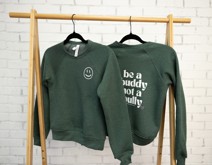 Be a buddy not a bully ™  green crewneck - Kids