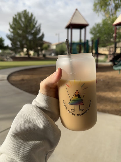 Neurodiversity awareness - Frosted glass cup